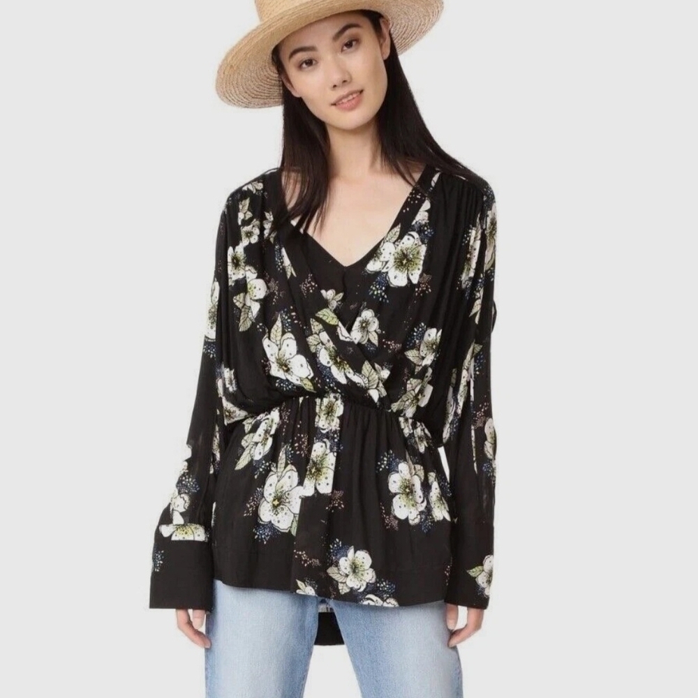 Free People Women's Tuscan Dreams Printed Tunic Size Medium